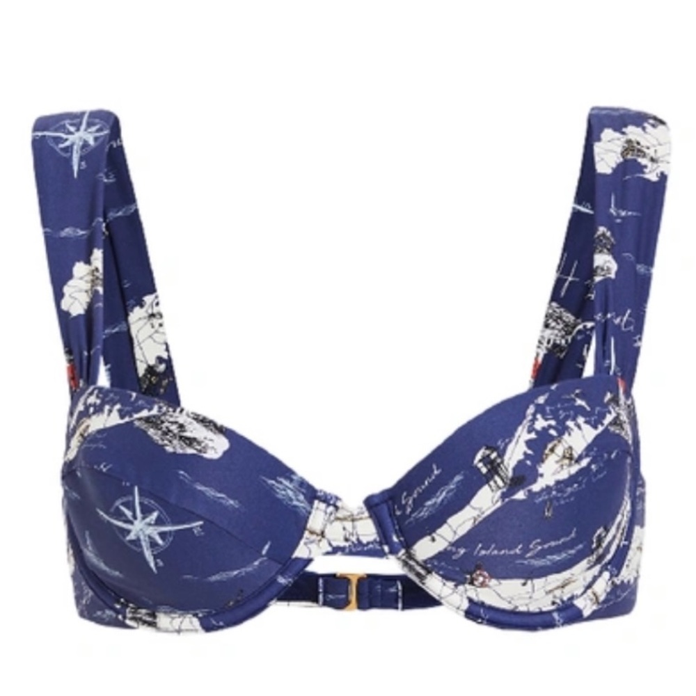 WeWoreWhat Claudia Bikini Top / Emily High Waisted Bottom - Hamptons - Size XL